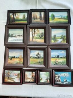 Malované obrázky,sig.krajinky na pověšení kamkoliv