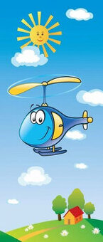 Fototapeta na zeď nebo dveře 1-dílná Vrtulníček 92x202