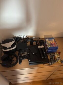 PS4 Slim + PS VR + 10 Her + 2 Ovladače + Externí disk