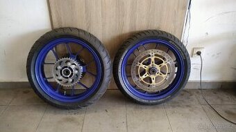 SuperMoto kola KTM + brzdový adaptér (modrá)