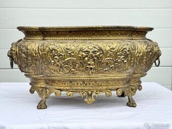 Žardiniéra květináč starožitný 1850-60 mosaz Francie Napole