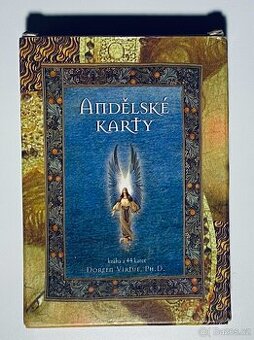 Andělské karty: Doreen Virtue, kniha+44 karet,vše jako nové