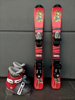 Dětské lyže TECNO PRO, 80 cm + lyžáky