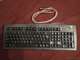 Průhledná tuning klávesnice, retro stará ps2