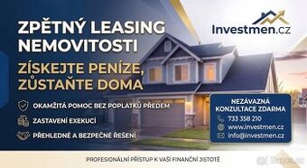 ZPĚTNÝ LEASING NEMOVITOSTI - žádné poplatky předem