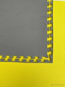 Tatami Champion puzzle žluto - šedá 105cm x 105cm x 2cm - 1