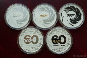 5x 1 oz stříbrná mince Perth Mint James Bond