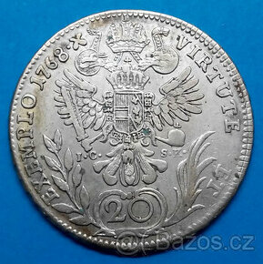 mince stříbro Josef II. stará Vídeň