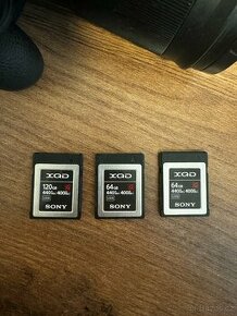 XQD Karty 120GB a 64GB