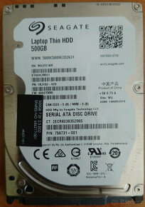 Disk 2,5" SATA Seagate Laptop Thin HDD 500GB