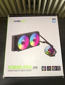 gamemax iceburg 240mm aio argb cpu water cooler