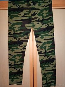 Nové maskáčové zelené legíny XL - 1