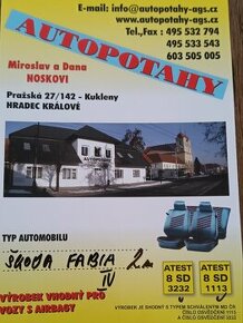 Potahy na Fabii 4, šité na míru, atest