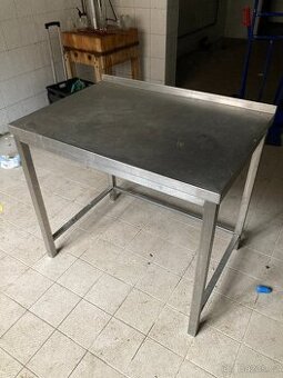 Nerezový gastro stůl - 100 x 90 x 70 cm - 1
