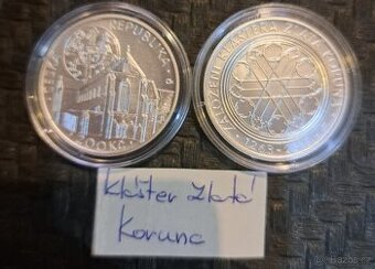 Stříbrná mince 200 Kč - 750. výročí založení kláštera Zlatá