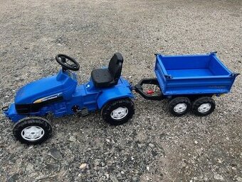 Traktor šlapací NEW HOLLAND TD 5050 s návěsem ROLLY TOYS - 1
