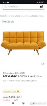Rozkládací křeslo žluté - 1