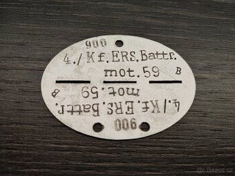 ID vojenská osobní známka Wehrmacht