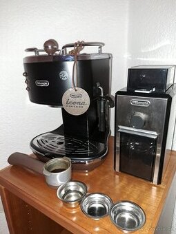 Kávovar Delonghi Icona vintage a mlýnek Delonghi
