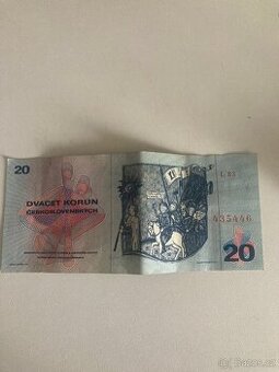 Bankovka 20 Kčs prodám 2 ks