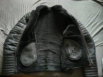 Pánská kožená bunda s pravou kožešinou