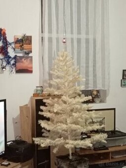 Umělý Vánoční Stromeček bílý 180. CM