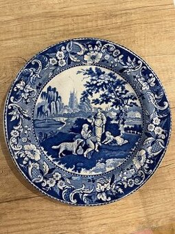 Starožitný talíř Davenport, 19. století, Anglie