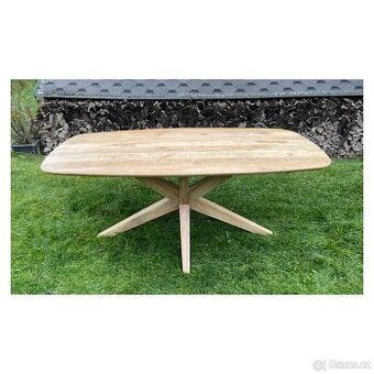 Masivní jídelní stůl Mango – 180 cm, hvězdová podnož