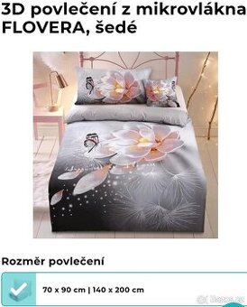 Povlečení polštář 70 x 90 + 140 x 200 peřina