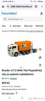 Popelnice 2x k Bruder popelářský vůz