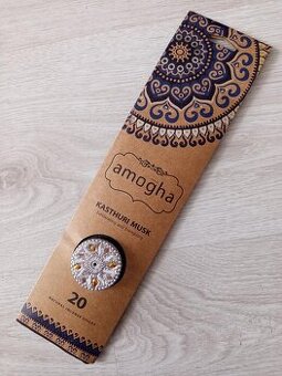 Vonné tyčinky z Indie zn. Amogha, 20 ks + stojánek