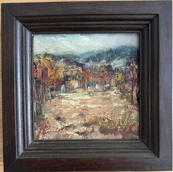 Obraz Josef Tomek, Beskydy tání, olej 17x17