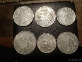 Stříbrné výroční mince 6ks - 1
