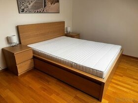 Kompletní postelový set - IKEA MALM + premium matrace - 1
