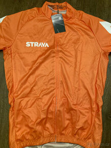 Cyklistický oranžový dres STRAVA vel L