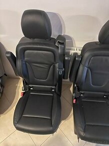 Kapitánské sedačky černá kůže Mercedes MB V-klasse W447