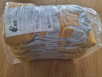 5x balení 12 párů - pracovní rukavice kožené vel. 11