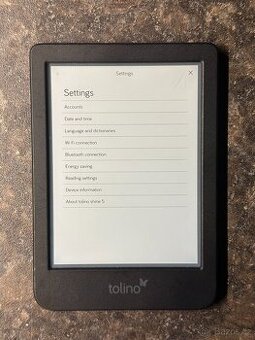 Čtečka knih Tolino Shine 5 16GB černá