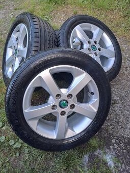 Alu kola 5x112 originál Škoda Octavia II 205/55 R16
