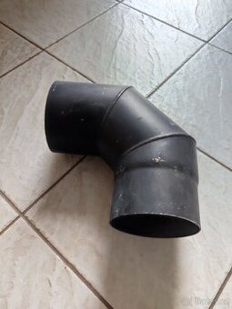 Koleno kouřové Ø125mm/90°, tl.1,5mm, černé - 1