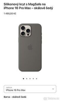 Apple silikonový kryt s MagSafe na iPhone 16 Pro Max