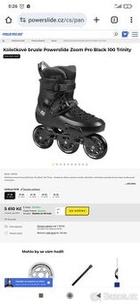 Kolečkové brusle Powerslide Zoom pro Black Trinity