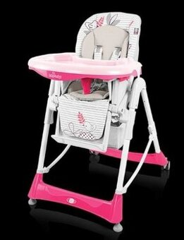 Jídelní židlička Baby Design Bambi růžová