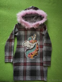 Mikinové šaty vel. 128