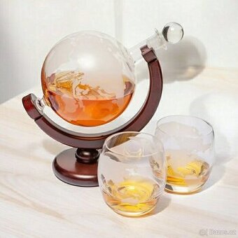 Sada na whisky KARAFKA GLOBUS a sklenice