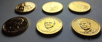 34 prezidentských dolarů – luxusní zlatá sada