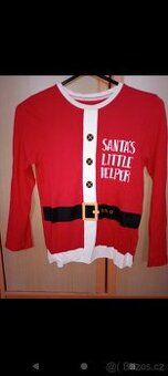 Vánoční bavlněné triko Santa vel.140/146