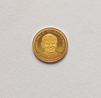 Zlatá medile – Jan Pavel II. (2010), Proof, 0,5 g Au 999,9