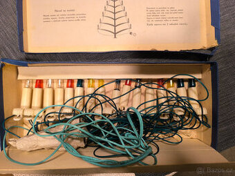 Staré vánoční svíčky Zlatokov, světýlka, rok 1978, retro