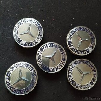 Pokličky ALU kol Mercedes originální kvalitní 75mm
